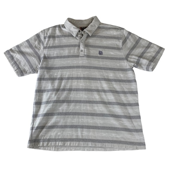 Tony Hawk Men's Light Striped Casual Short Sleeve Polo Shirt Hawk Logo Size S. - Picture 3 of 11